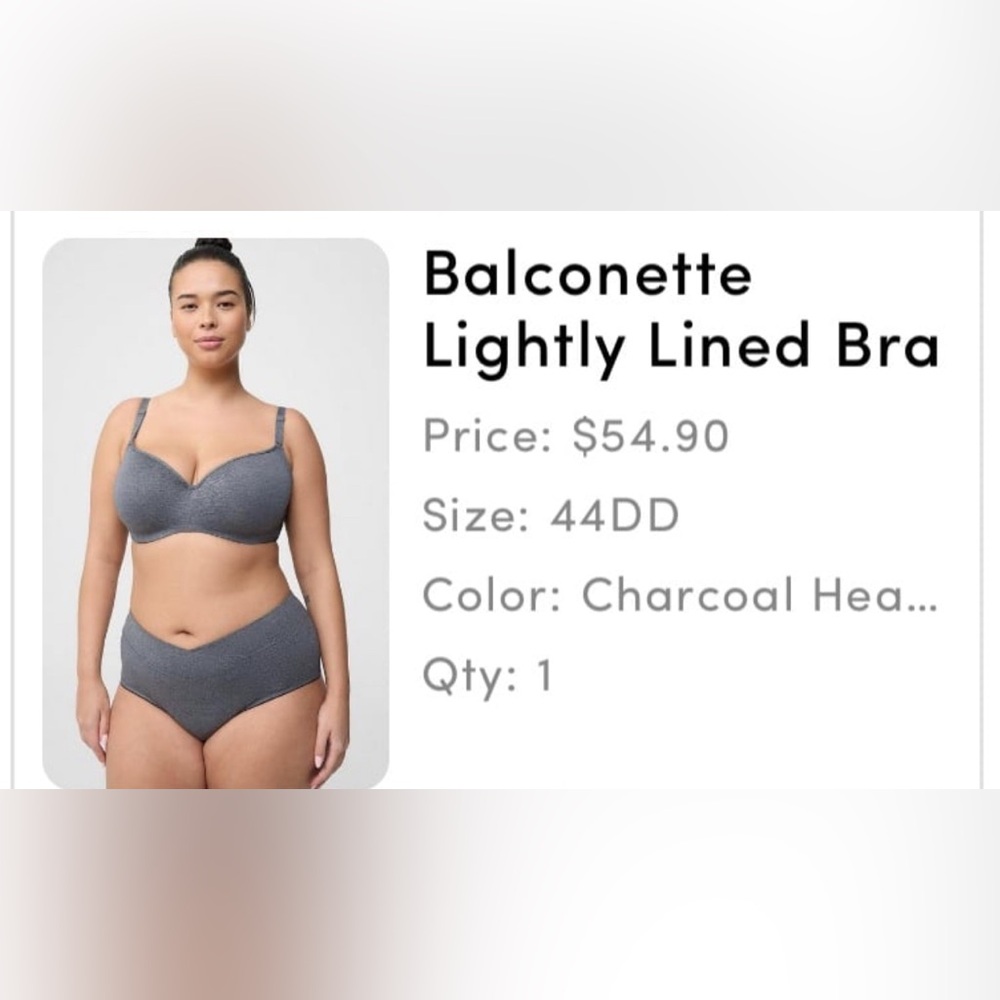 Torrid Charcoal Balconette Bra